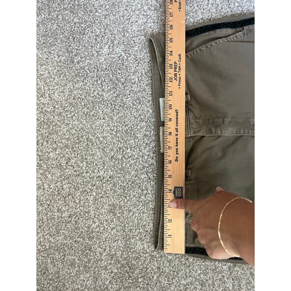 Anthropologie Relaxed Striped Chino Pants Velvet Army Green Boho Womens Size 30 - Picture 10 of 13